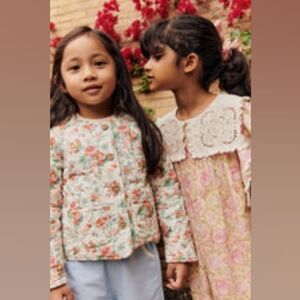 NWT Louise Misha Floral Pink Pastel  with Delicate Lace Details